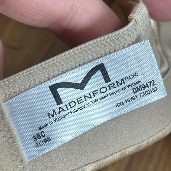 Maidenform size 36C nude full coverage underwire strapless bra DM9472 - Picture 6 of 6